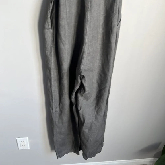 120% lino linen jumpsuit gray - Picture 8 of 13
